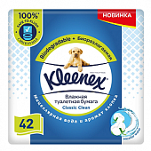 Купить kleenex (клинекс) бумага туалетная влажная classic clean 42шт в Богородске