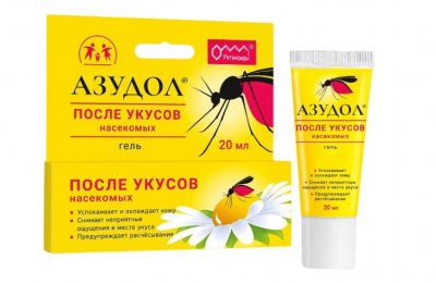 Купить азудол гель для ухода за кожей после укусов насекомых, 20 мл в Богородске