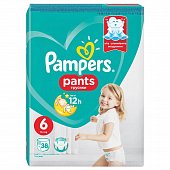 Купить pampers pants (памперс) подгузники-трусы 6 экстра лэдж 15+ кг, 38шт в Богородске